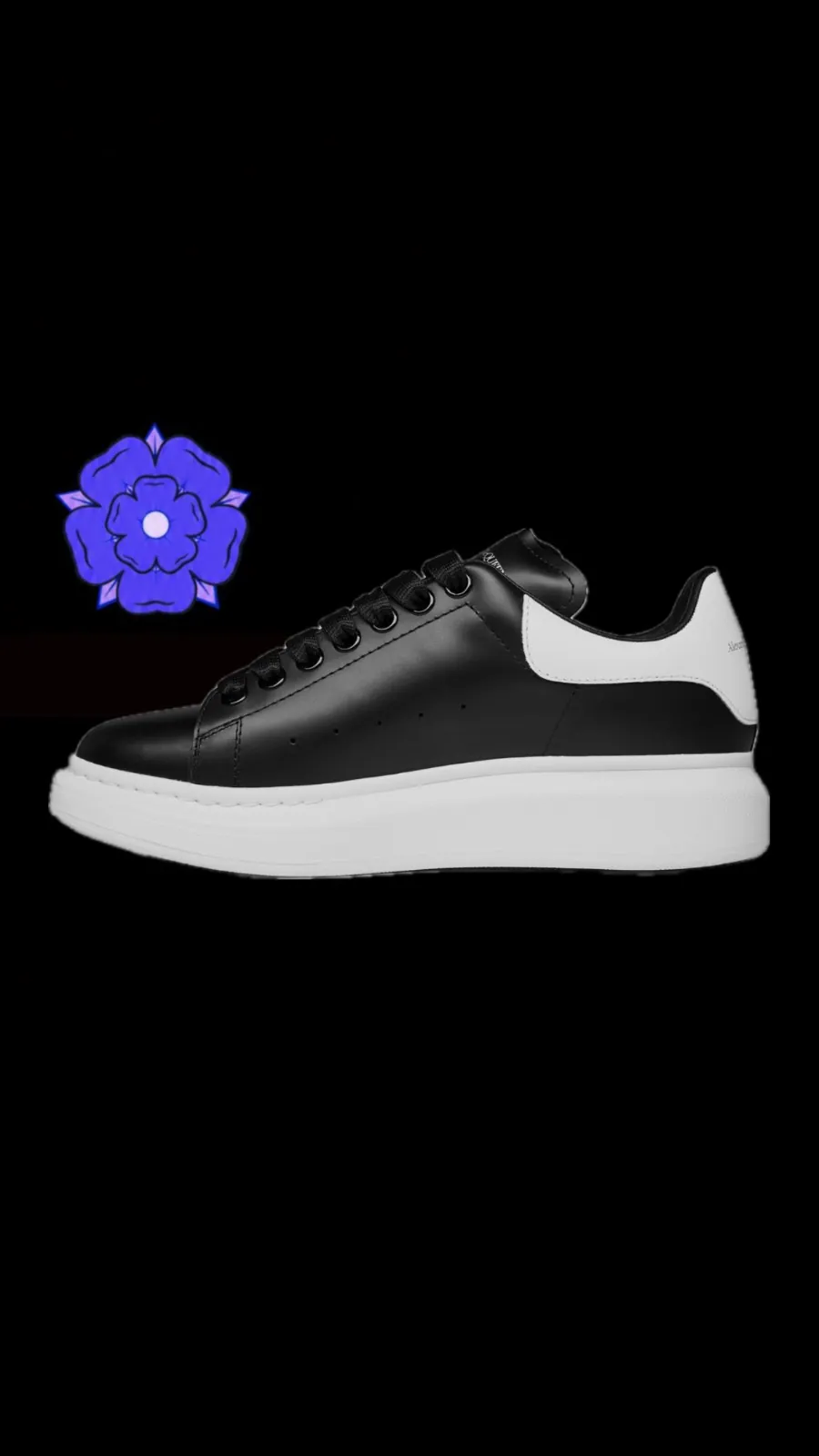Alexander McQueen Oversized Sneaker White / Black Precomandă - imaginea principală