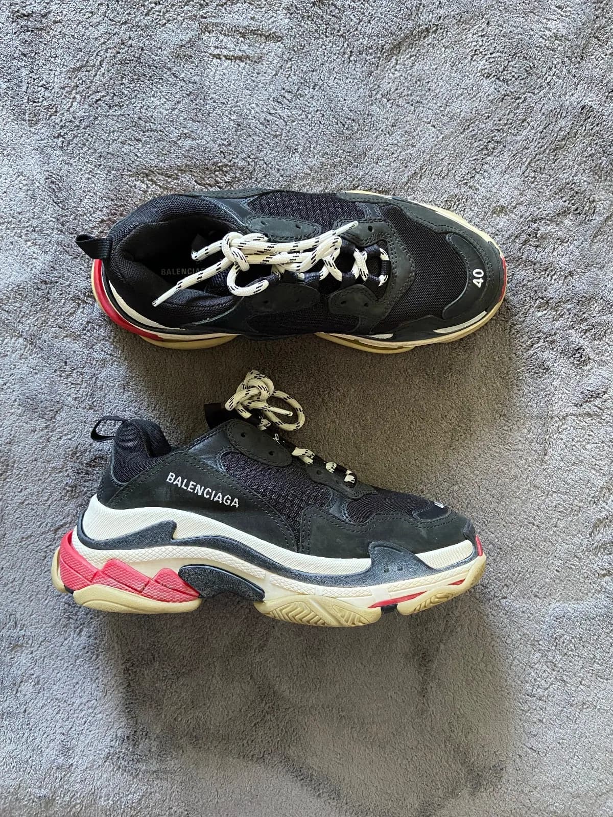 Balenciaga Triple S Black - imaginea 3