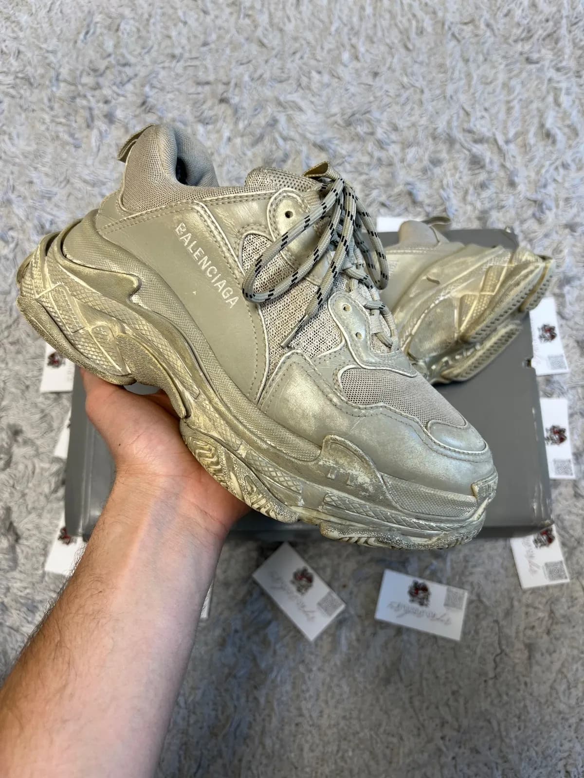Balenciaga Triple S Beige - imaginea 1