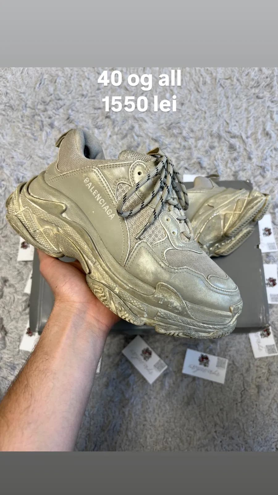 Balenciaga Triple S Beige - imaginea 2