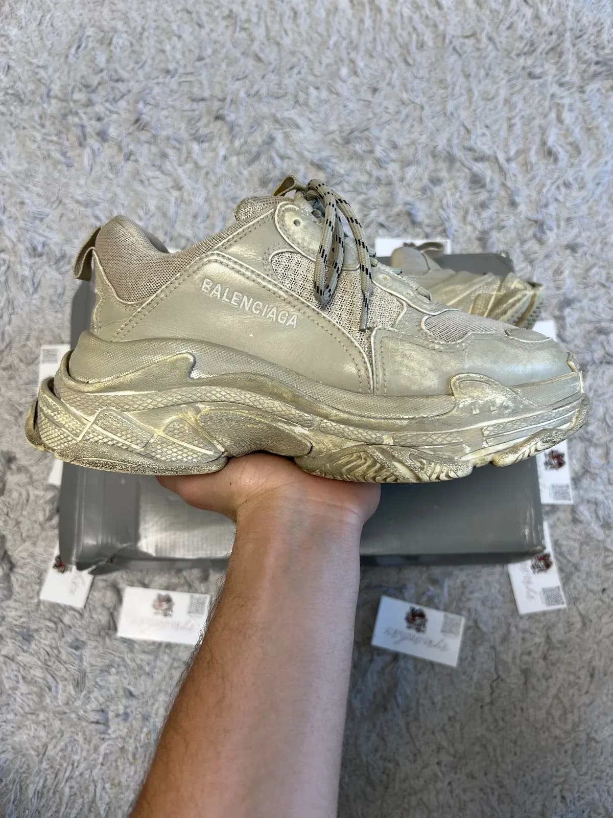 Balenciaga Triple S Beige - imaginea 3