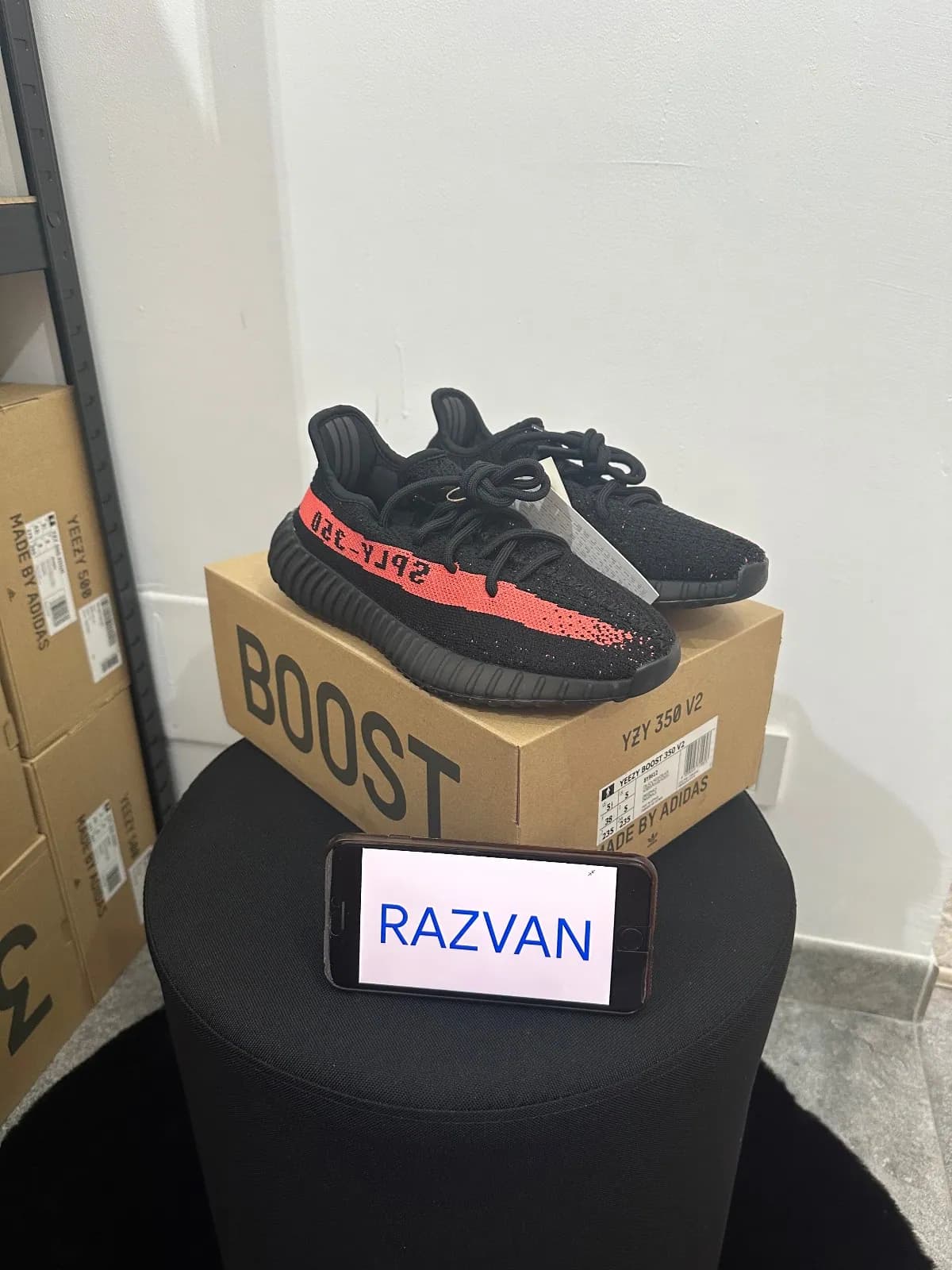 Yeezy Yeezy Boost 350 V2 Core Black Red - imaginea 3